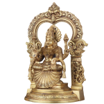 Pure Brass Goddess Padmavathi Lakshmi with Thiruvarchi | 18" Sacred Statue | 12.5kg Divine Masterpiece | Temple Grade Art | Jaipurio